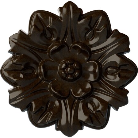 Ekena Millwork Emery Leaf Ceiling Medallion, Hand-Painted Bronze, 7 5/8"OD x 1"P CM07EMBZS